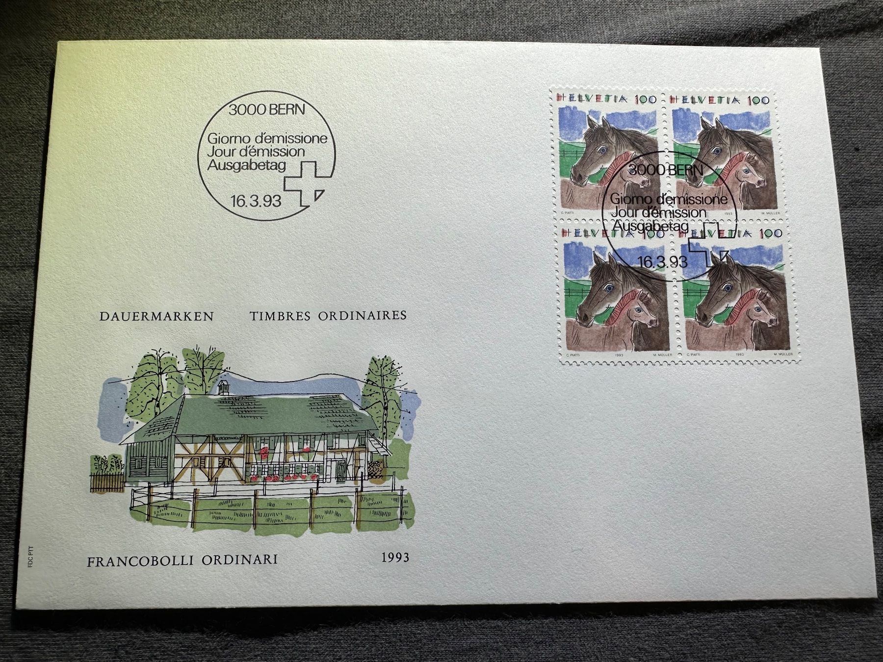 Tutti i francobolli: 1993 FDC Ersttagumschlag – Usato da Stettfurt venduto da 2442