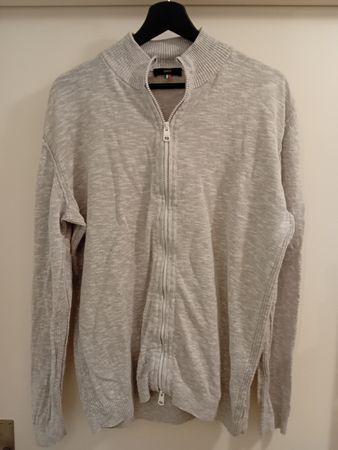 🔥 CINQUE HERREN STRICKJACKE GRAU ZIP JACKE SWEATER GR XL