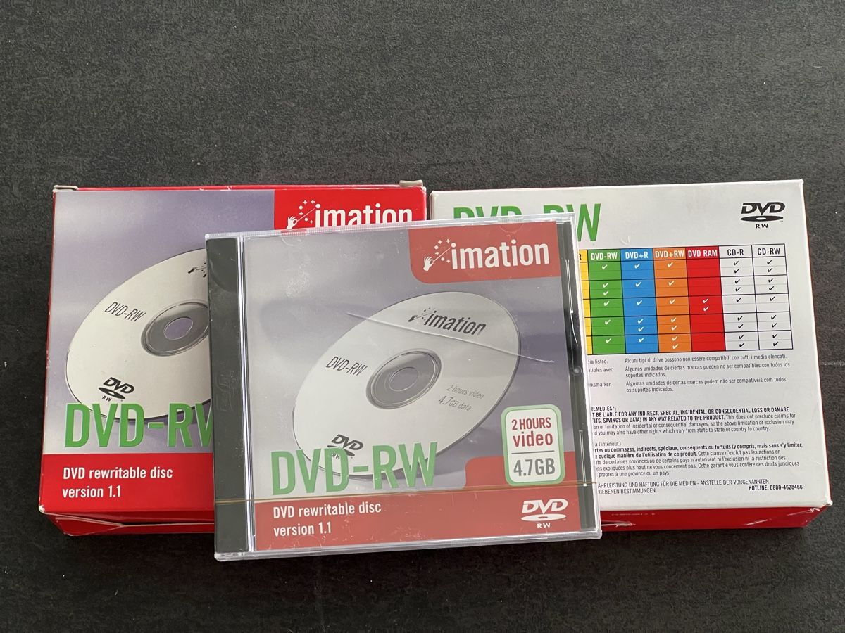 Alle DVDs: Imation DVD-RW discs (2 x 5 pack) – Neu und originalverpackt aus Aarau-Rohr von Aarau-Londoner 1