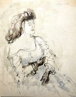 Gunter Böhmer (1911 - 1986) Aquarellierte Tuschezeichnung