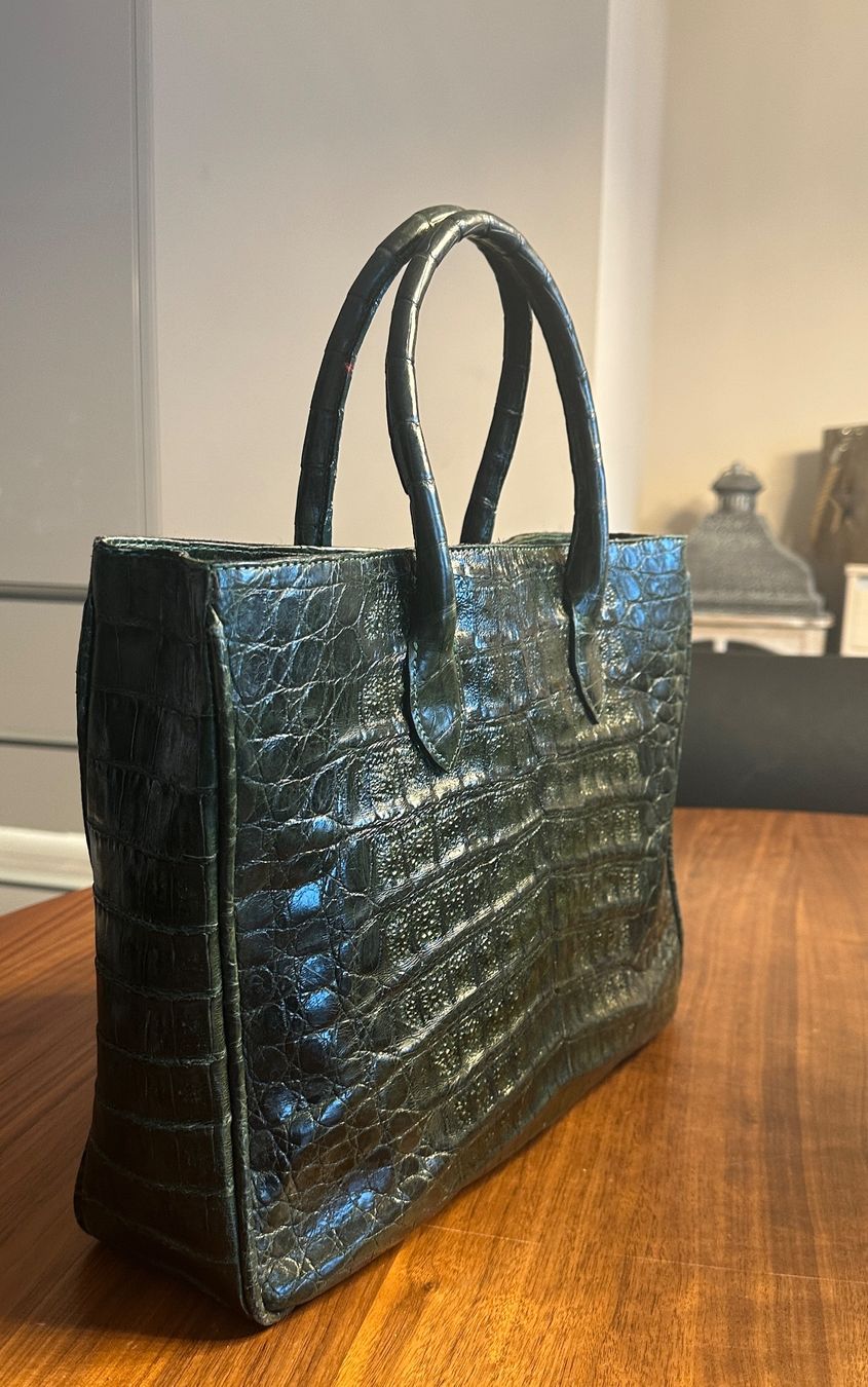 Borse da donna: Leder Handtasche aus Krokodil – Usato da Horgen venduto da Auction-Kings 2
