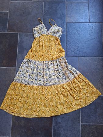 Robe bohème dos nu multicolore 