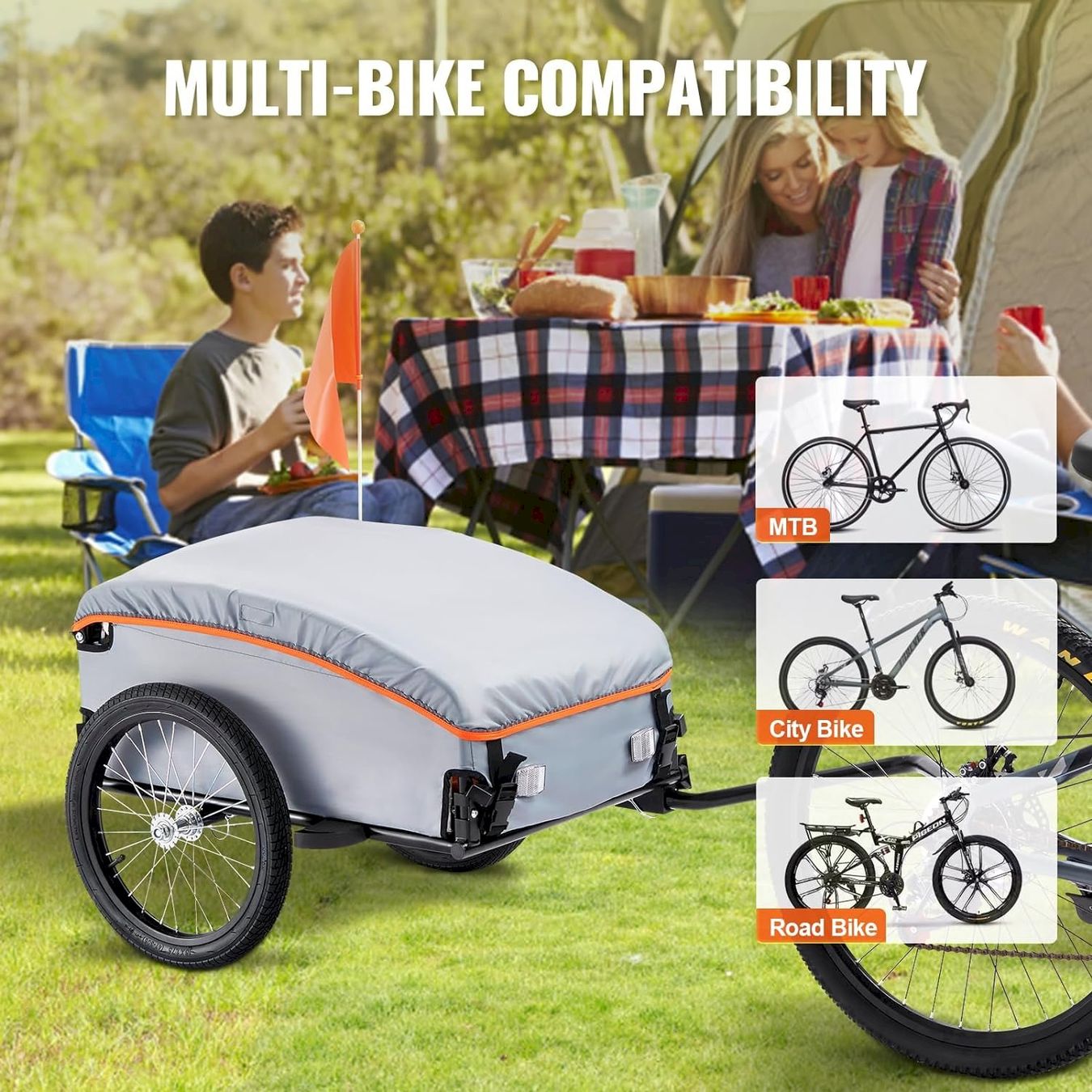 Rimorchi per biciclette: VEVOR Fahrradanhänger 45kg – Nuovo e nell'imballaggio originale da Bottighofen venduto da zaap 4