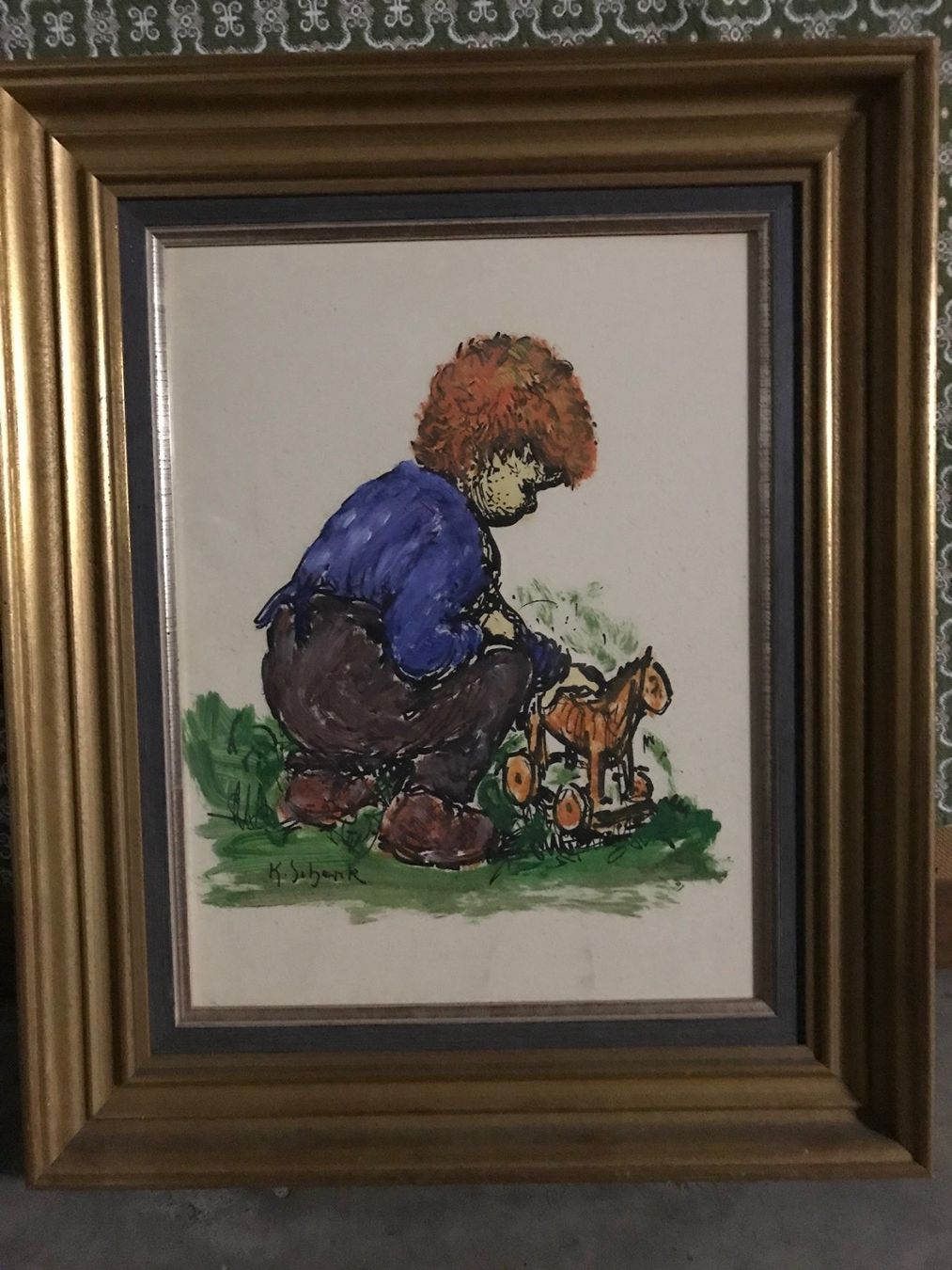 Dipinti: Karl Schenk Handkolorierung, Höhe 48 cm / Breite 38 cm – Usato da Belp venduto da gastroblau