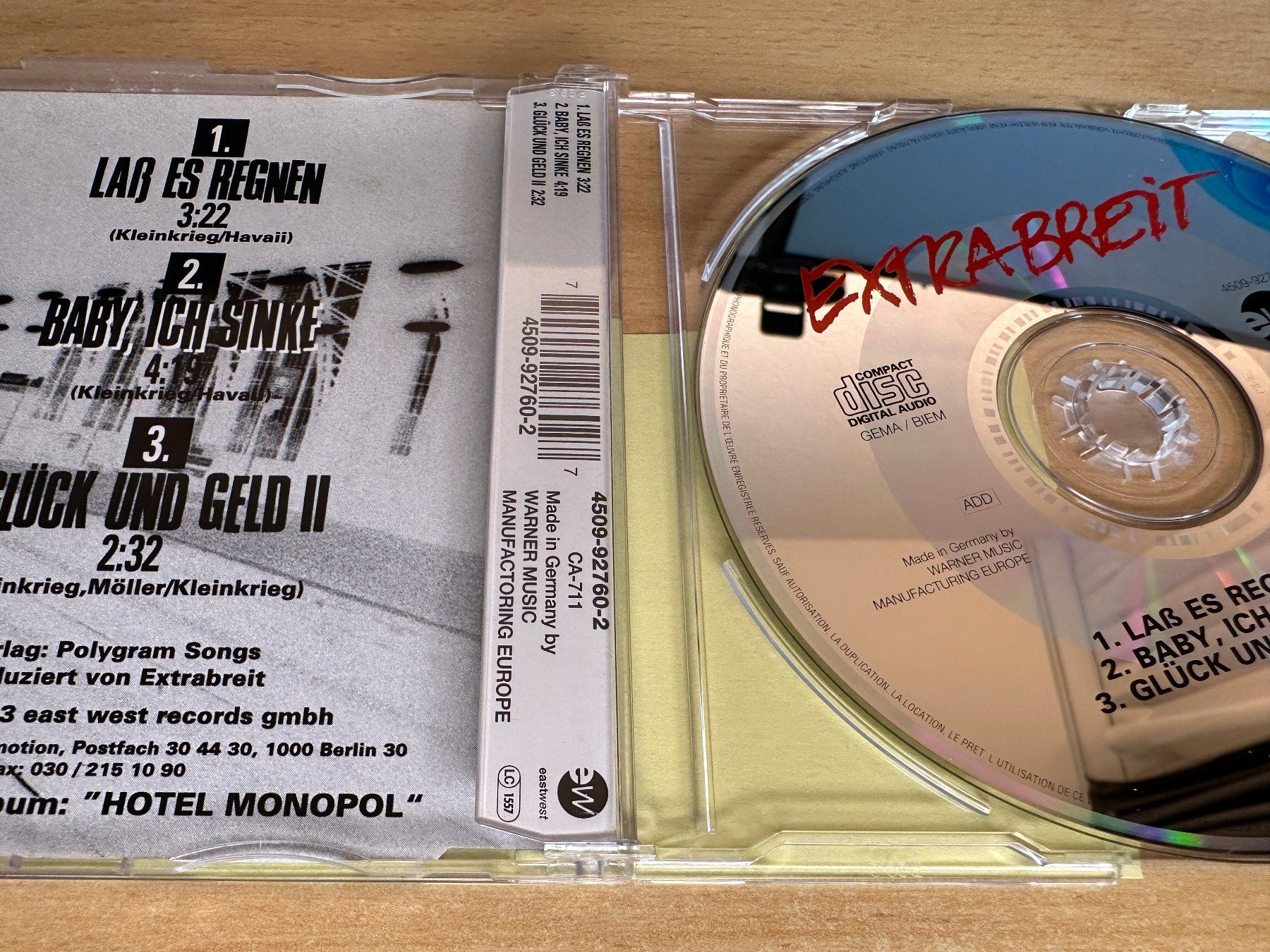 CD: Extrabreit – Laß Es Regnen - Single CD – Usato da Rikon im Tösstal venduto da Alpenmutz 1