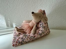 Sitzsack rosa für Puppenhaus - passt auch zu Maileg