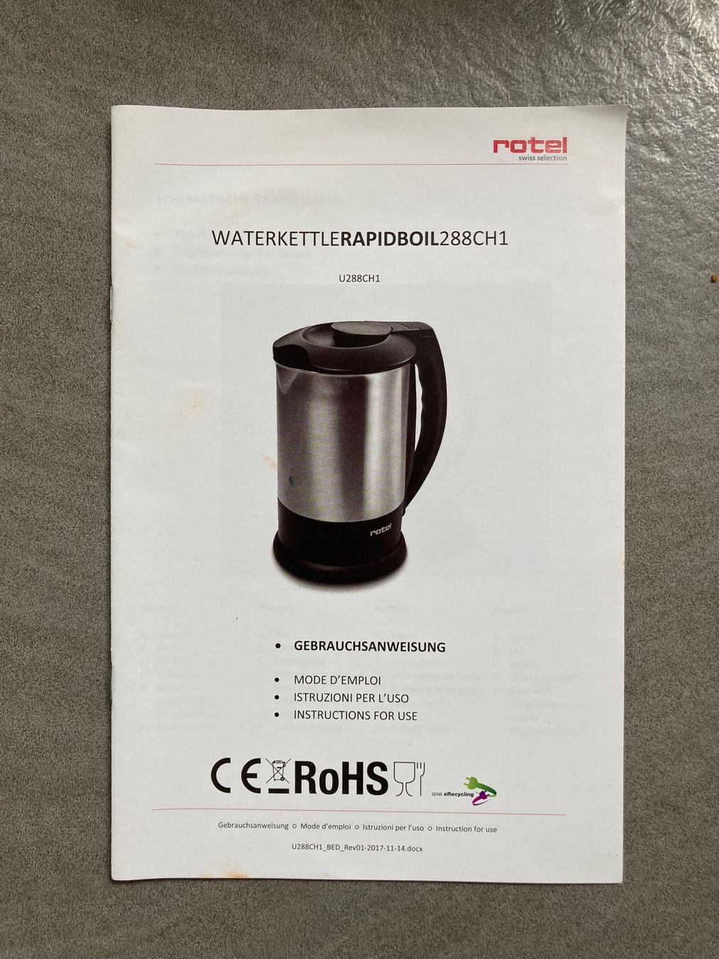 Rotel Wasserkocher: Wasserkocher – Gebraucht aus Birsfelden von Ahno24 1
