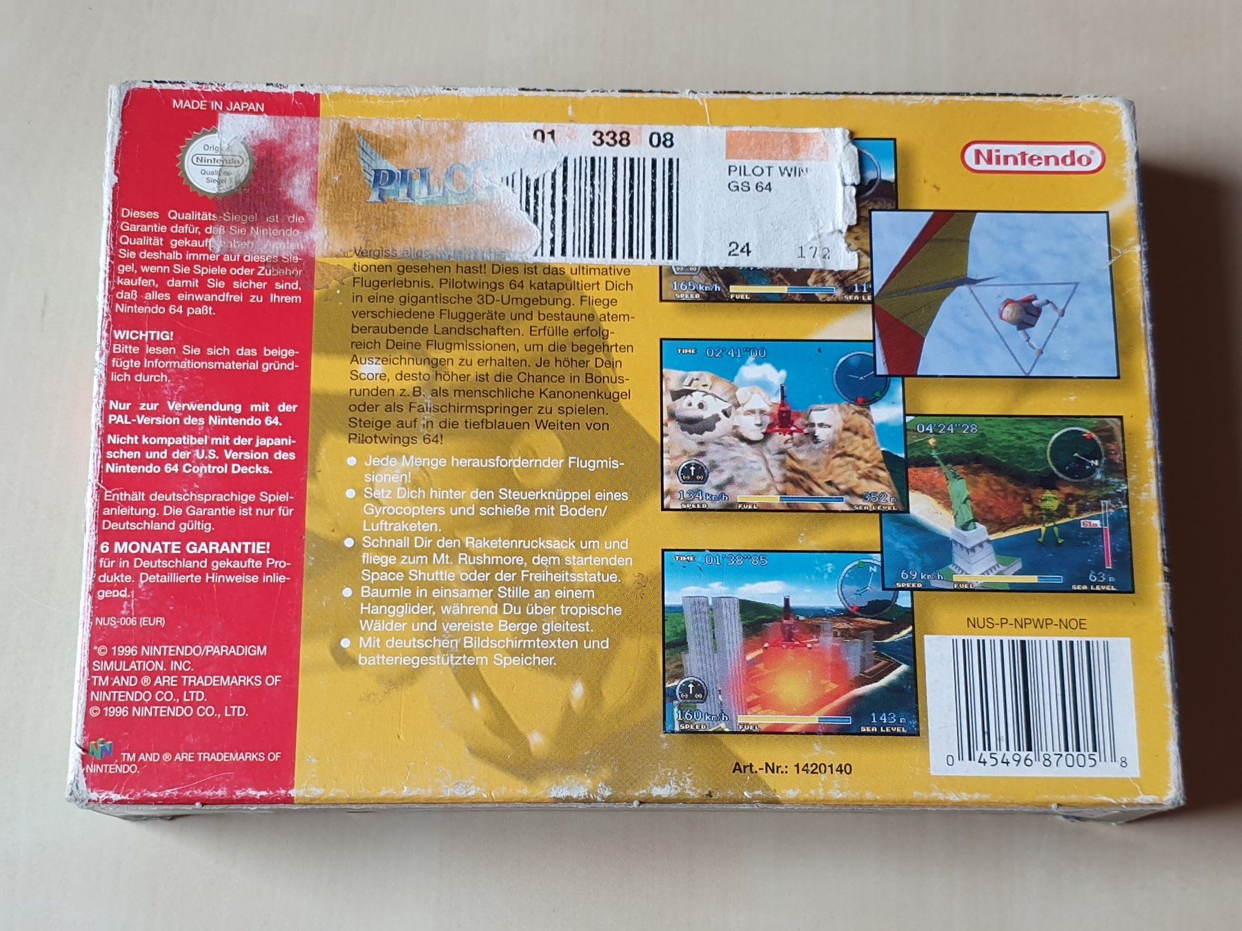Nintendo Giochi: Pilotwings 64 – Usato da Stansstad venduto da collectorsshop 1