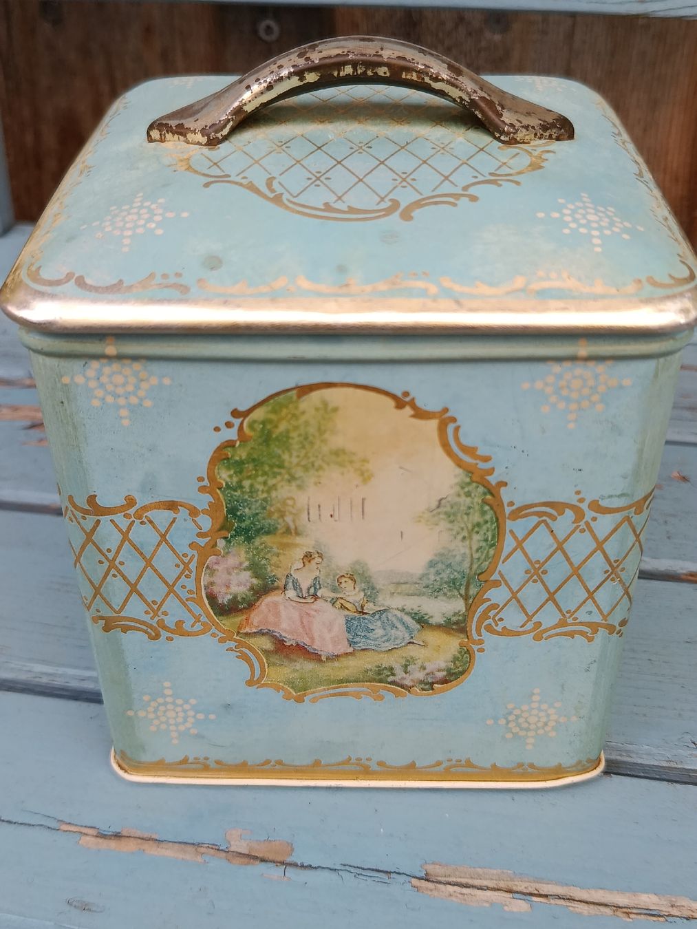Tutte le decorazioni: Nostalgische Dose mit romantischen Szenen – Usato da Wattwil venduto da sunicheyenne