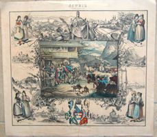 Zürich Ostschweiz Lithographie von Dannheimer