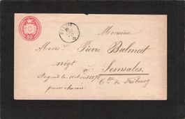 Bevaix: Fingerhut-Stempel auf Tüblibrief , 19.4.1880