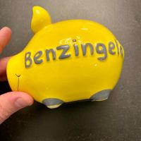 Gelbes Sparschwein "Benzingeld" - Sparen leicht gemacht!