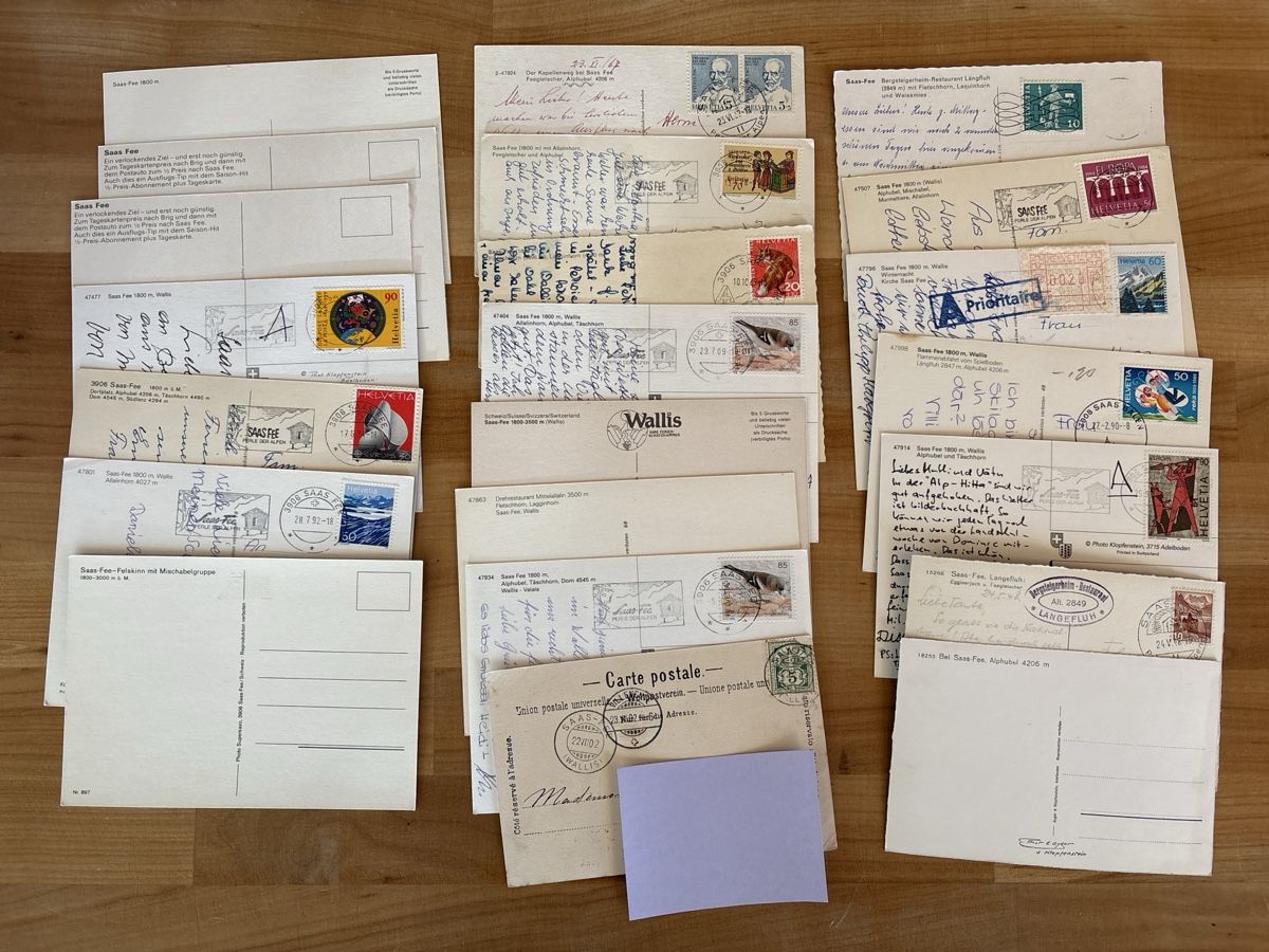 Cartoline postali: AK von Saas Fee – Usato da Rümlang venduto da Brieftaube2 1