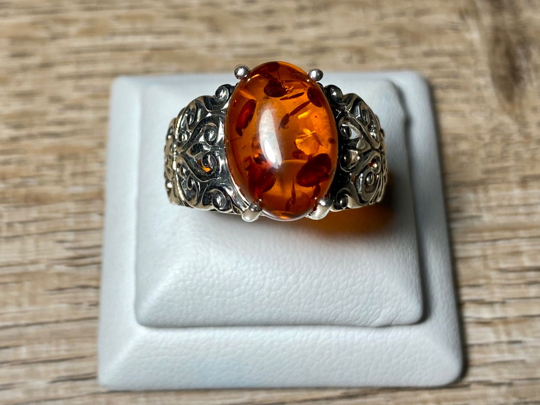 Ringe: Orientalischer Silber 925 Ring mit Cognac Bernstein – Neu und originalverpackt aus Laax von Kiki_Kingdom3 3