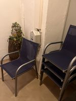 Stapelstühle Gartenmöbel 4 Stück dunkelblau