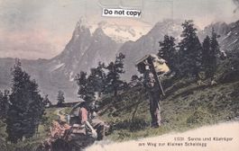 Kleine Scheidegg  BE  -   Senne und Käseträger
