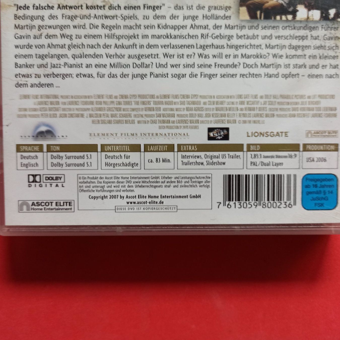 Alle DVDs: Five Fingers – Gebraucht aus Dübendorf von kb86_MOVIE 2