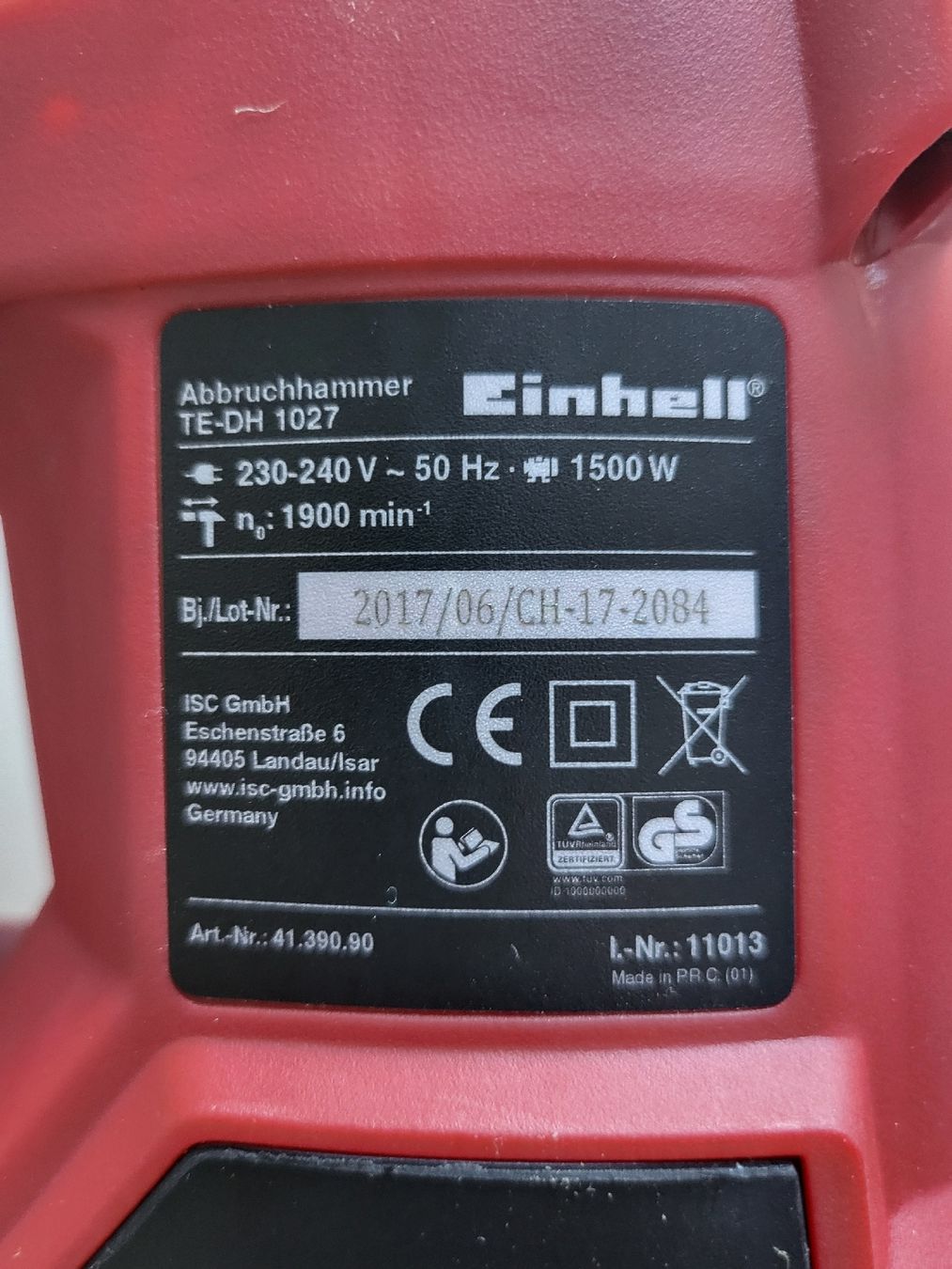 Einhell Toutes les machines: Abbruchhammer Einhell – D'occasion à Möhlin par phoenixIE 3