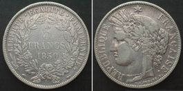 2EME REPUBLIQUE 5 F 1850 A, Oudine, argent TTB