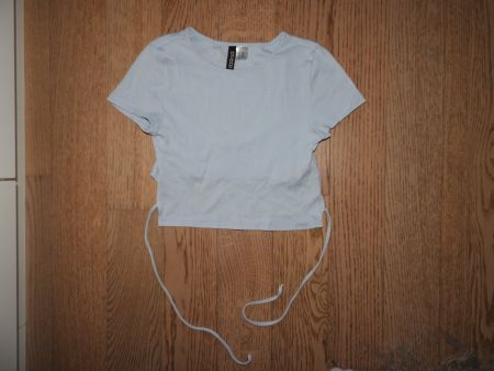 H&M Divided Top, hellblau, Gr. XXS