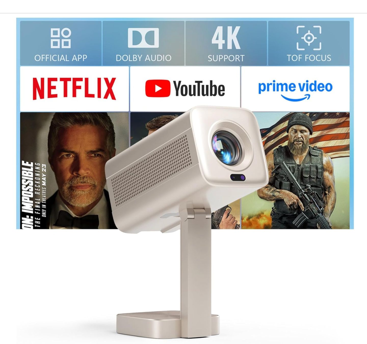 Proiettori: Mini Beamer 4k [Kompatibel – Nuovo e nell'imballaggio originale da Mellingen venduto da Samiross
