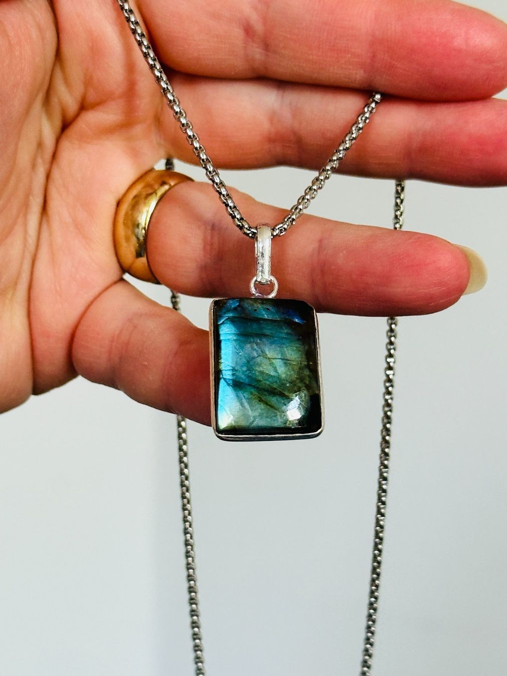 Catenine: Labradorite Gemstone Handmade Jewelry necklace – Nuovo e nell'imballaggio originale da Genève venduto da AGBERG 4