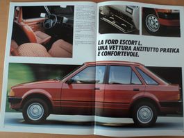 Prospekt Ford Escort 1980 mit XR3