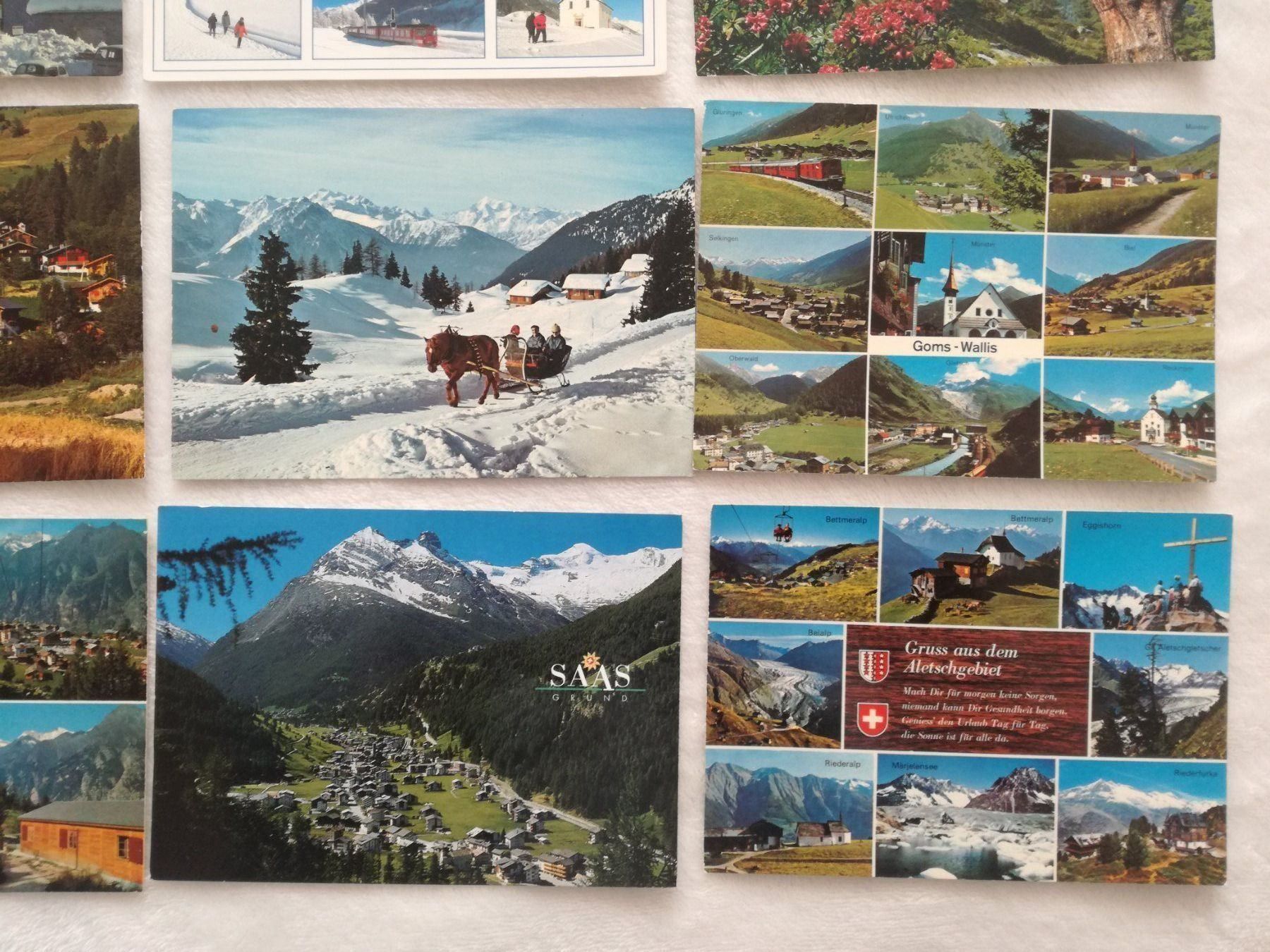 Cartoline postali: 16 AK Kanton Wallis – Usato da Zürich venduto da Tolima194 4