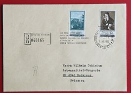 VATIKAN HL. BENEDIKT MONTECASSINO ROTKREUZ ZUG R-FDC 1965