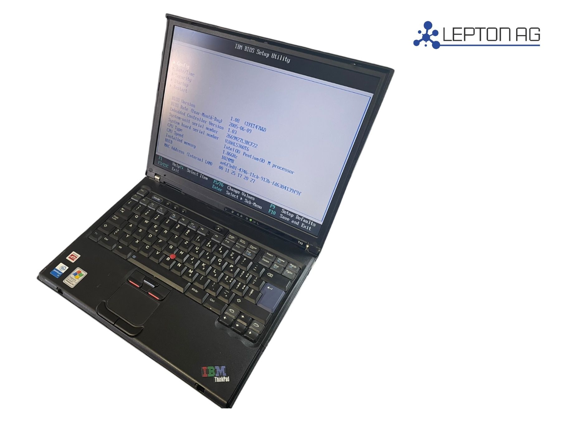 IBM Notebook: IBM Thinkpad T43 – Usato da Niederdorf venduto da LeptonAG