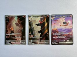 Charizard EX MEW EN 151 SV03 complete evolution
