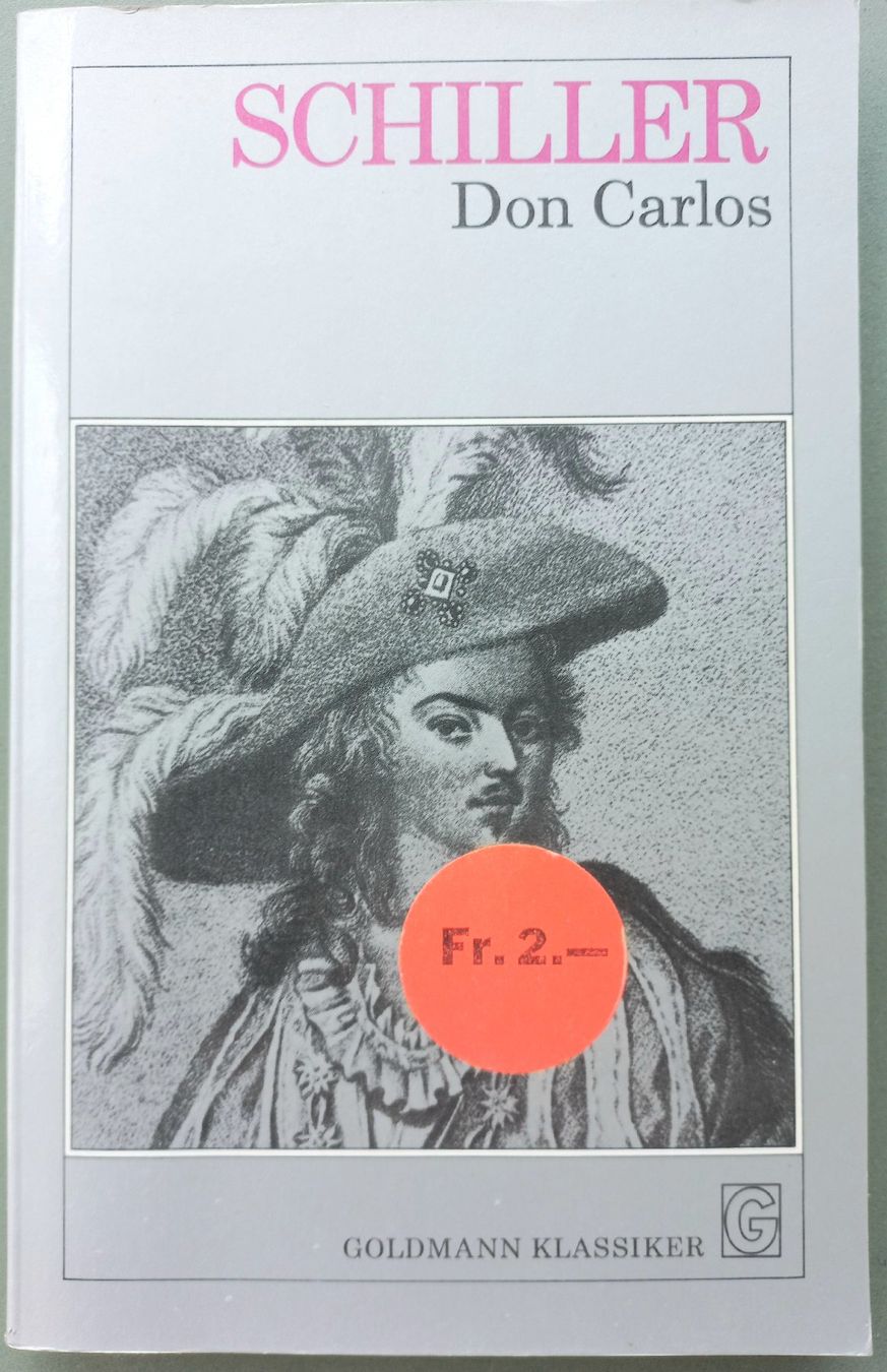 Libri: Schiller - Don Carlos – Nuovo e nell'imballaggio originale da Niederuzwil venduto da lubimaja