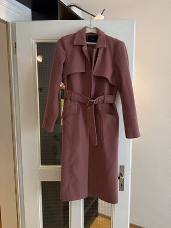 Y.A.S Belted Military Trench Coat Raspberry 