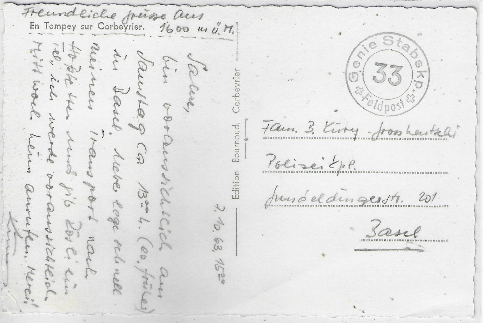 Cartoline postali: En Tompay sur Corbeyrier – Usato da Ettingen venduto da Kartenplanet 1