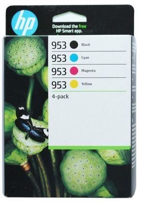 HP 953 Pack De 4 Cartouches D'Encre Authentiques Noir/Cyan/Magenta/Jaune - 6ZC69AE