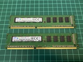 RAM Set DDR3 2x 2GB 1Rx8 PC3 12800E