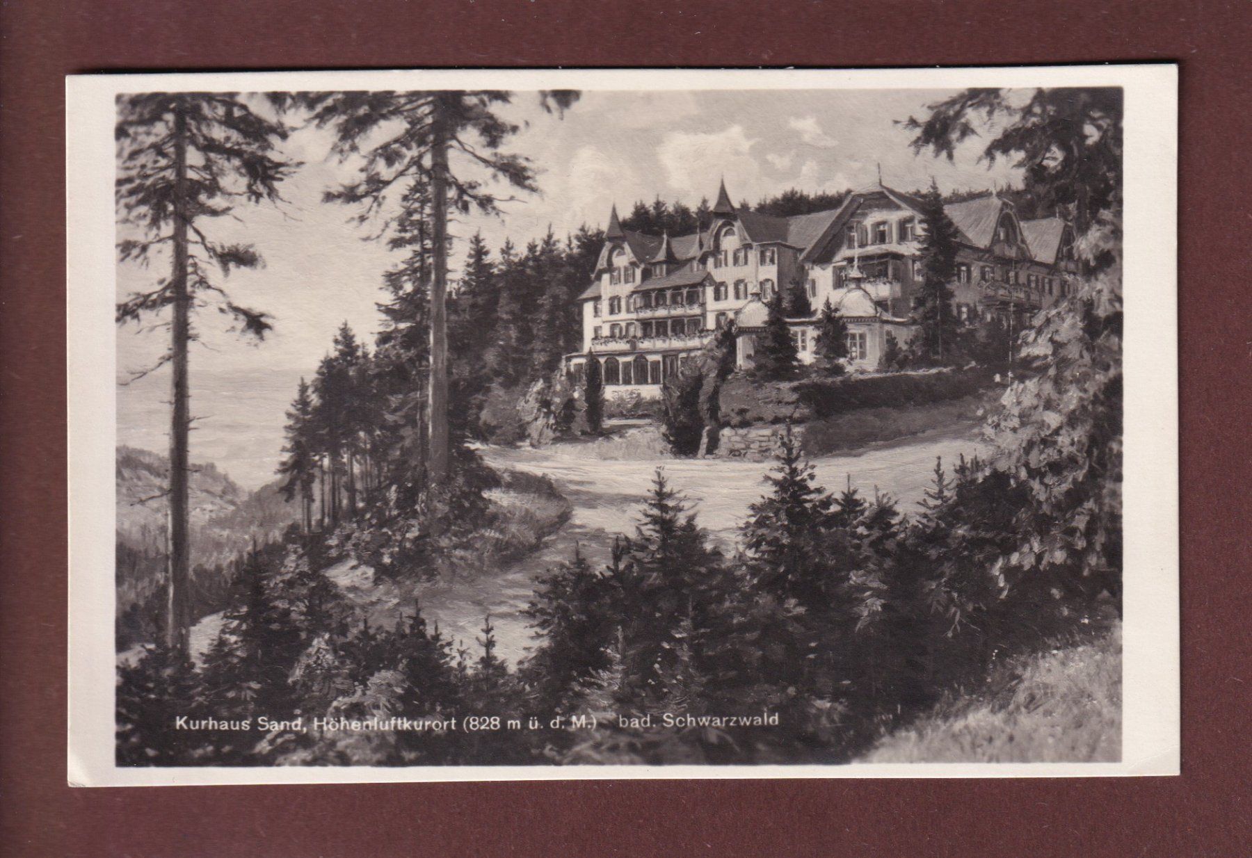 Cartoline postali: SCHWARZWALD - Kurhaus Sand – Usato da Pully venduto da nicecards