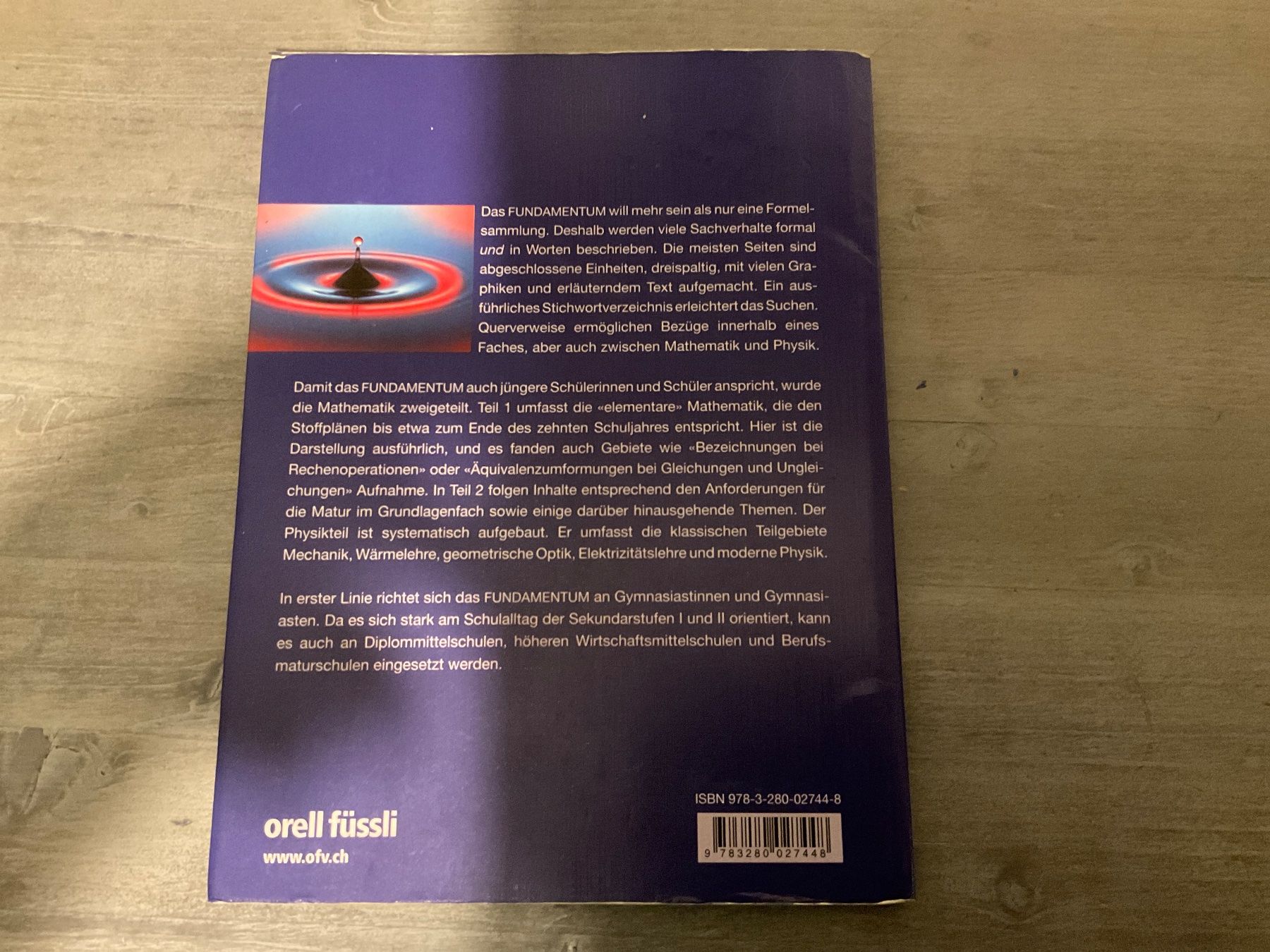 Libri: Fundamentum Mathematik und Physik: Formeln, Begriffe, Tabell – Usato da Avenches venduto da Tinkey 3