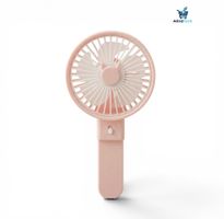 Tragbarer Handventilator–180° drehbar & USB-aufladbar – Rosa