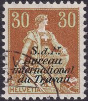 BIT (Dienstmarke) Nr. 5 mit Eck-Stempel.  KAT: 120.-