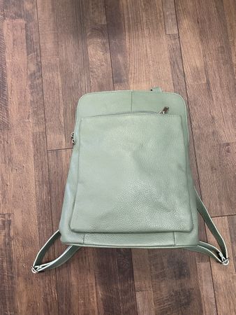 Lederrucksack mintgrün neu!
