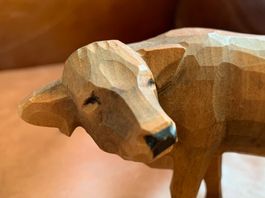 Huggler Brienz, Kalb, Kuh, Rind, Holz, Krippenfigur
