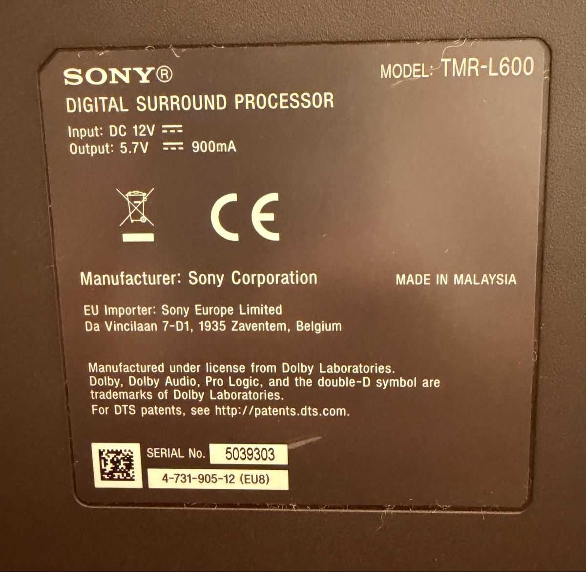 Sony Casques audio: Sony TMR-L600 Digital Surround Kopfhörer – D'occasion à Ottenbach par focon95 1
