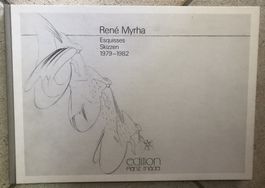 Livre de René Myrha avec une esquisse originale