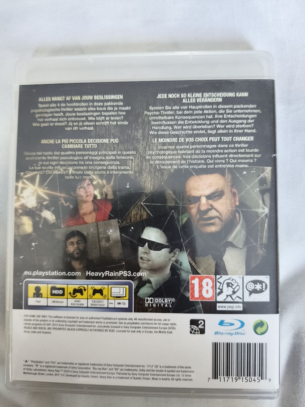 Sony Giochi: Heavy Rain PS3 – Usato da St. Gallen venduto da Ringa72 1