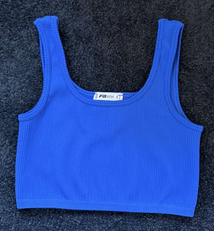 Träger Top in schönem Blau von FB Sister, Grösse S, wie neu!