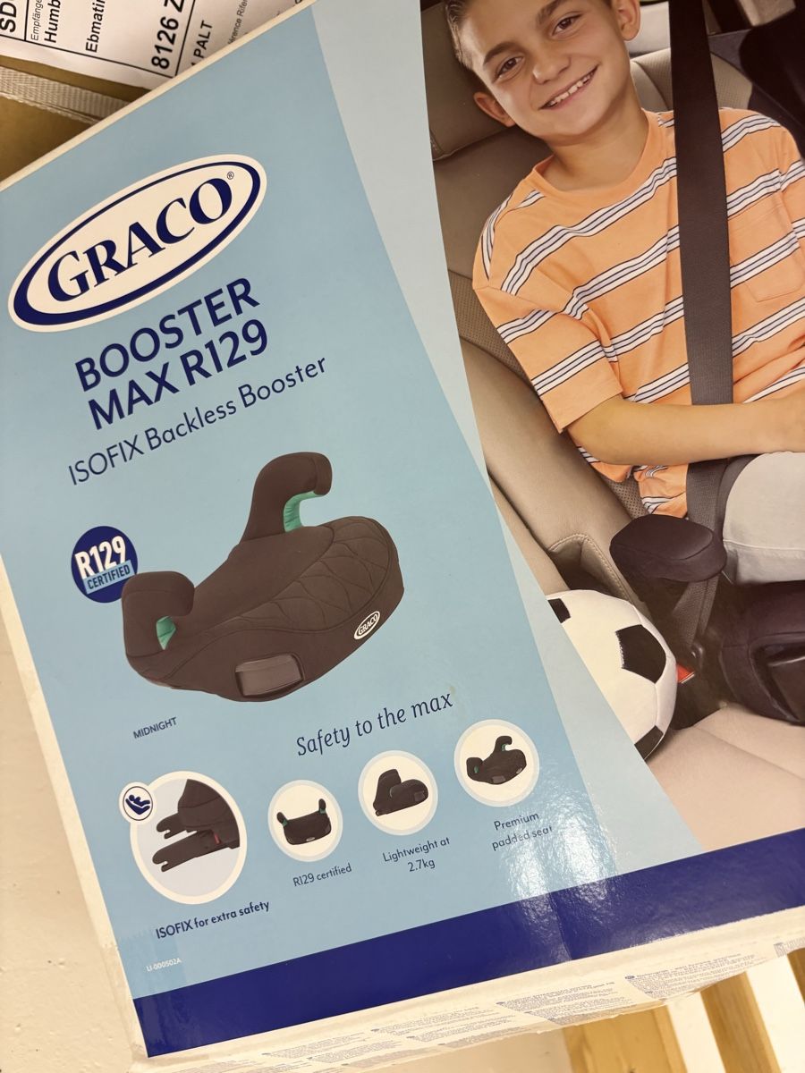 Seggiolini per auto: Graco Booster Max R129 Isofix Backless Booster Midnight – Nuovo e nell'imballaggio originale da Zumikon venduto da laudz