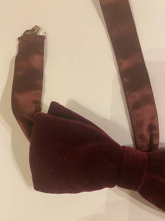 Edle Fliege / Bow tie aus rotem Samt