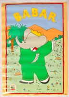 Original Babar Poster, Zustand: Mitgenommen. Signiert?)
