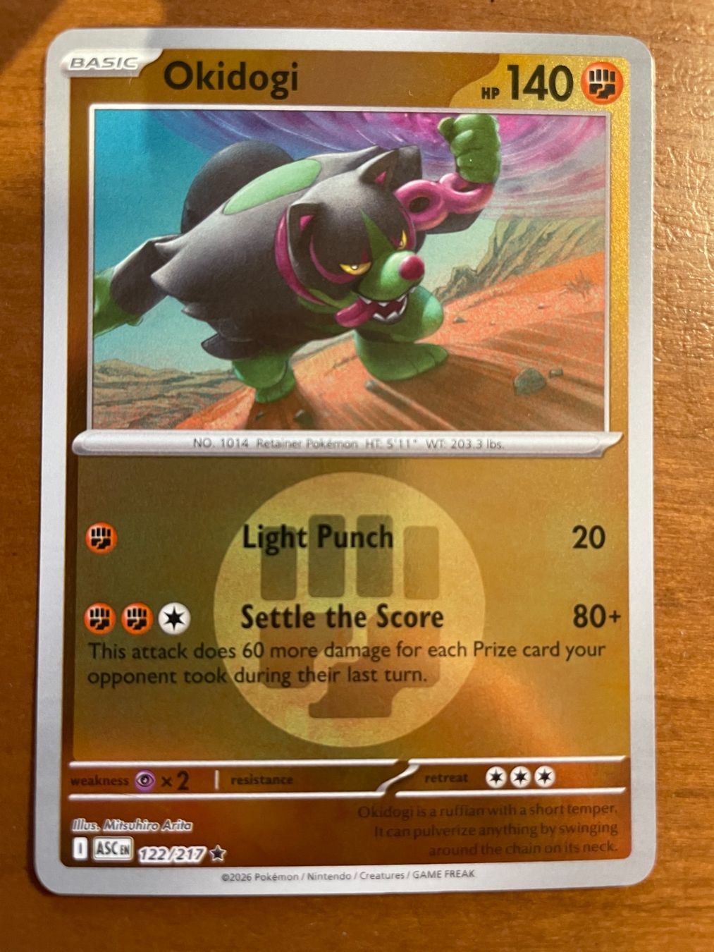 Pokémon Sammelbilder & Trading cards: Pokemon Okidogi Reverse (Versand gratis) – Neu (gemäss Beschreibung) aus Chur von Angerson